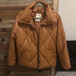 Abercrombie & Fitch Tan Puffer Jacket